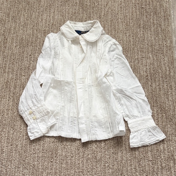 Ralph Lauren Other - Ralph Lauren Kids White Textured Blouse